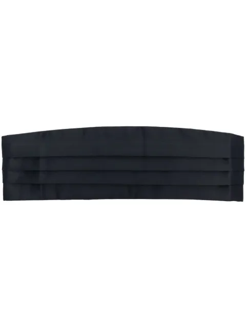 Corneliani satin-finish pleated cummerbund Blue 91U9173120607