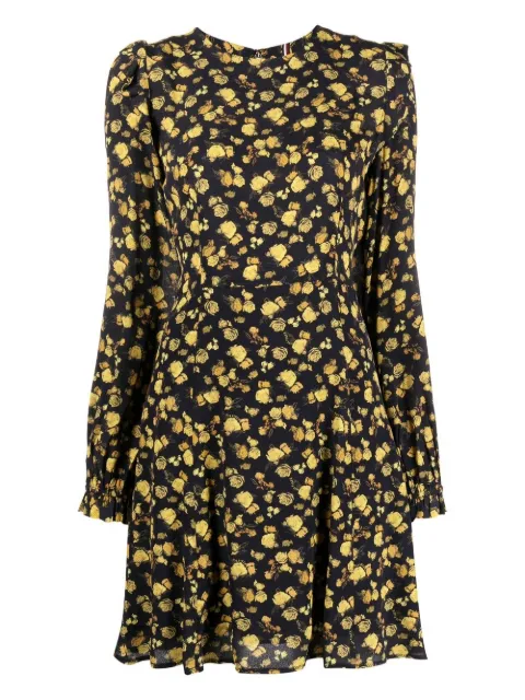 Tommy Hilfiger Moss crepe rose short dress Blue WW0WW37093