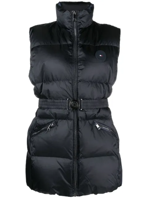 Tommy Hilfiger logo-patch padded gilet Blue WW0WW37607