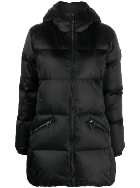 Tommy Hilfiger zip-up hooded puffer jacket Black WW0WW36931