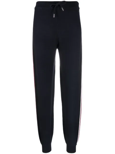 Tommy Hilfiger side-stripe cotton track pants Blue WW0WW37591