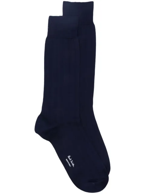 Paul Smith ribbed-knit organic-cotton socks Blue M1A800MOJ215