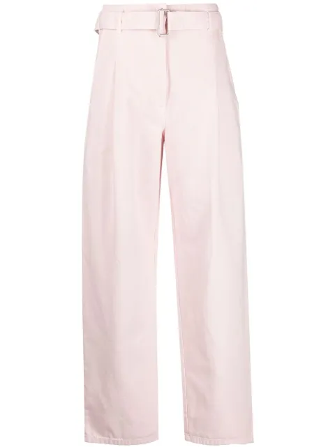 Philosophy Di Lorenzo Serafini belted cotton gabardine trousers Pink 03210731