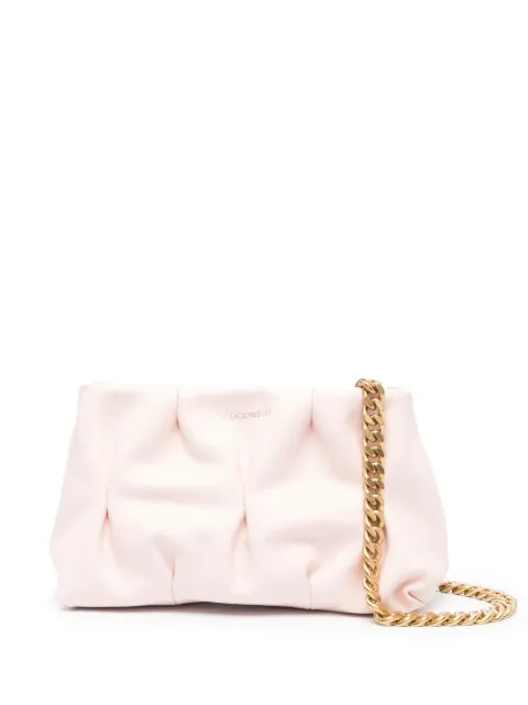 Coccinelle chain-handle leather satchel bag Pink E1M8519301