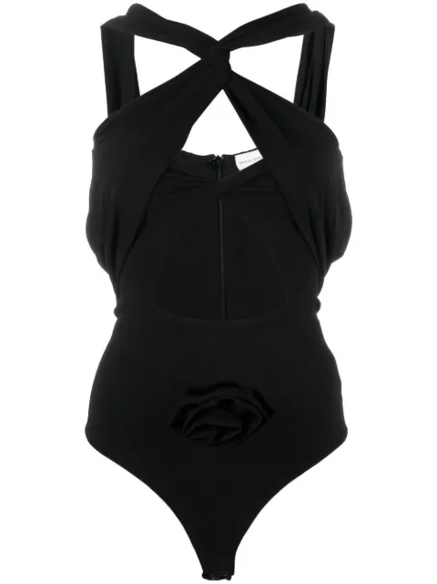 Magda Butrym twisted cut-out bodysuit Black 181423