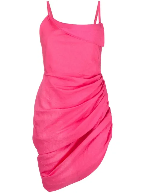 Jacquemus La Robe Saudade draped mini dress Pink 213DR1061020