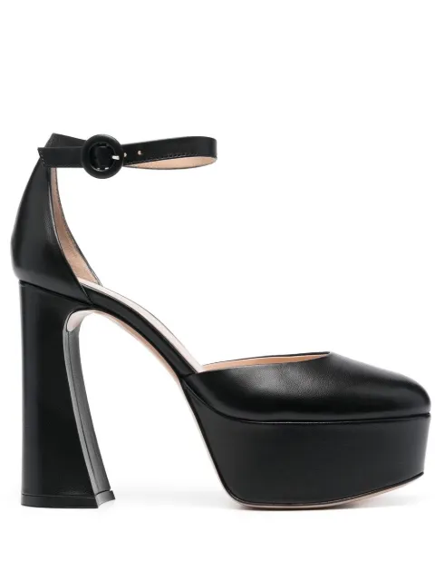 Gianvito Rossi Holly D'Orsay platform pumps Black G4038970RICNAP