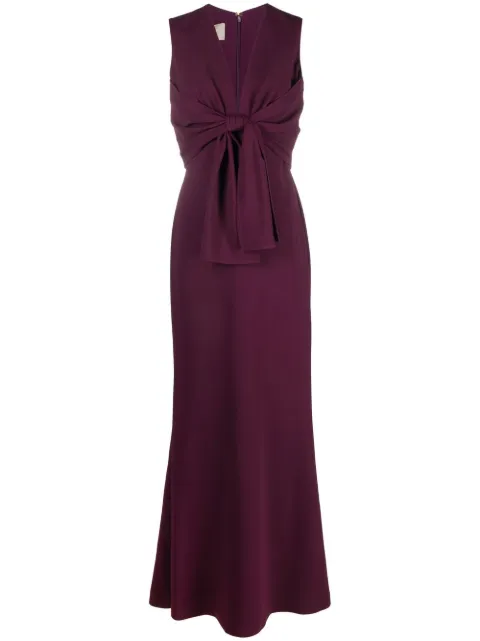 Elie Saab V-neck sleeveless dress Purple 13682