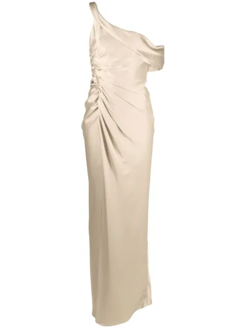 SIMKHAI one-shoulder satin maxi dress Neutrals 1231032Q