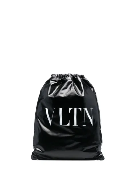 Valentino Garavani VLTN patent leather backpack Black YB0B97MWL