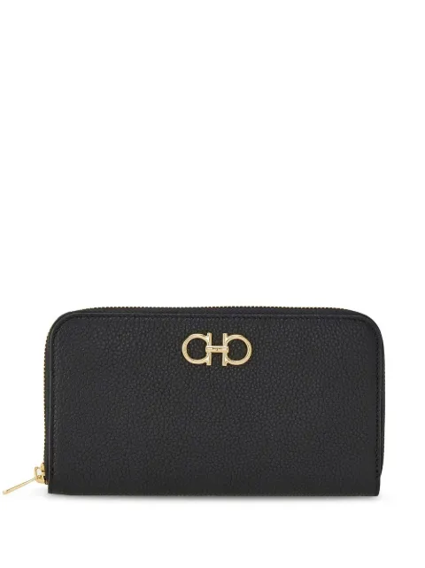 Ferragamo Gancini continental wallet Black 758661