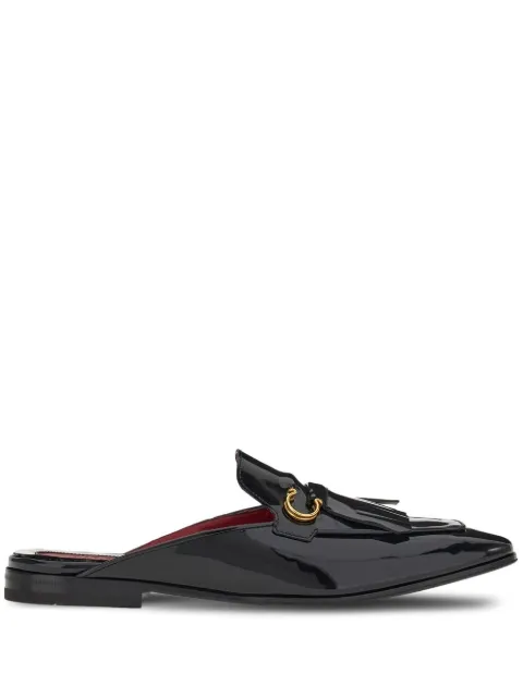 Ferragamo Gancini plaque slippers Black 757635