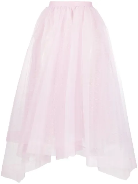 Alexander McQueen asymmetric-design tiered-skirt Pink 734276QEACR