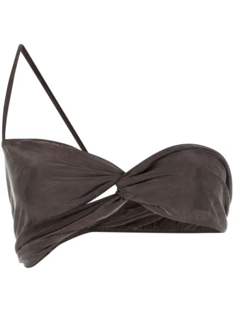 Jacquemus Le Bandeau asymmetric top Brown 231JS0552307