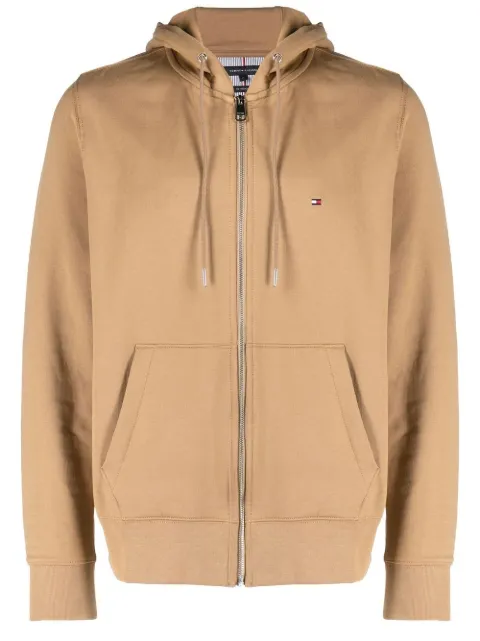 Tommy Hilfiger 1985 cotton zipped hoodie Brown MW0MW29577
