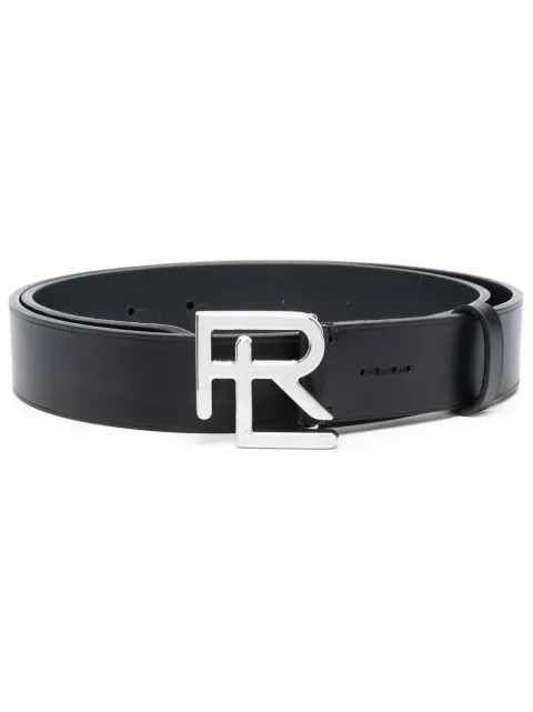 Ralph Lauren Purple Label logo-buckle leather belt Black 404598707001