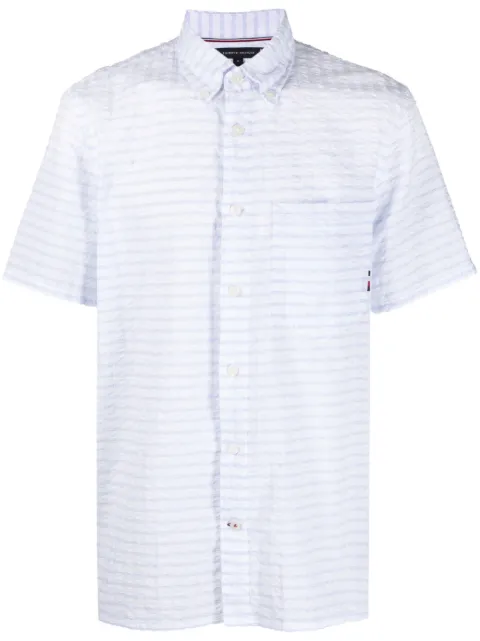 Tommy Hilfiger textured short-sleeve shirt White MW0MW30919