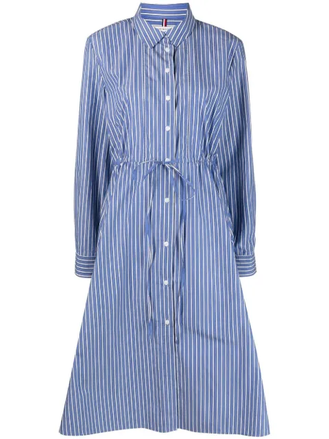 Tommy Hilfiger stripe mid-length shirt dress Blue WW0WW37955