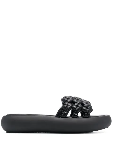 Vic Matie woven leather platform slides Black 1C6800DC08C080