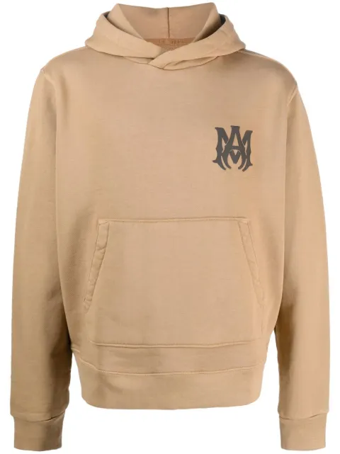 AMIRI logo-print cotton hoodie Brown PS23MJL019