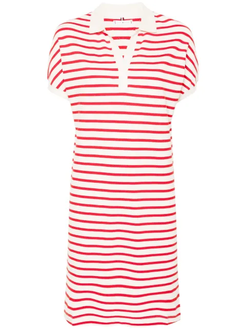 Tommy Hilfiger Bengal-stripe piqué polo dress Red WW0WW38639