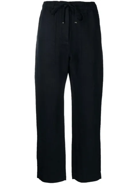 Tommy Hilfiger linen boyfriend tapered trousers Blue WW0WW37752