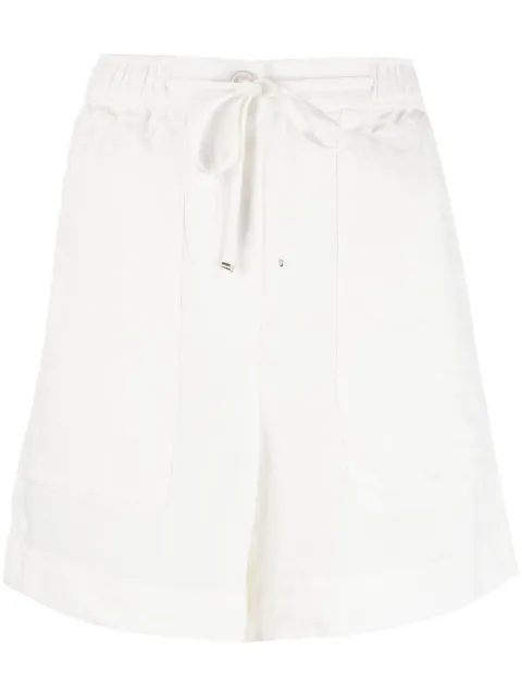 Tommy Hilfiger high-waisted drawstring linen shorts White WW0WW37768
