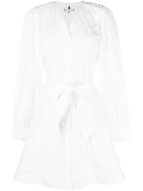 Tommy Hilfiger ladder-lace cotton short dress White WW0WW37962