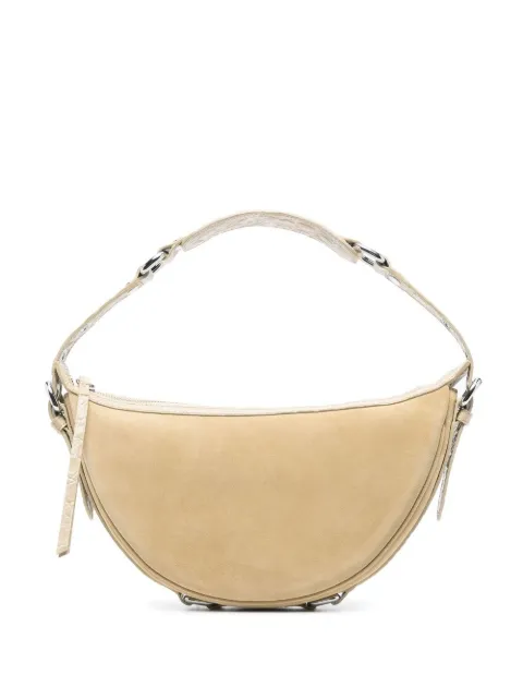 BY FAR Gib suede shoulder bag Neutrals 23CRGIBSKRFCRSLMED