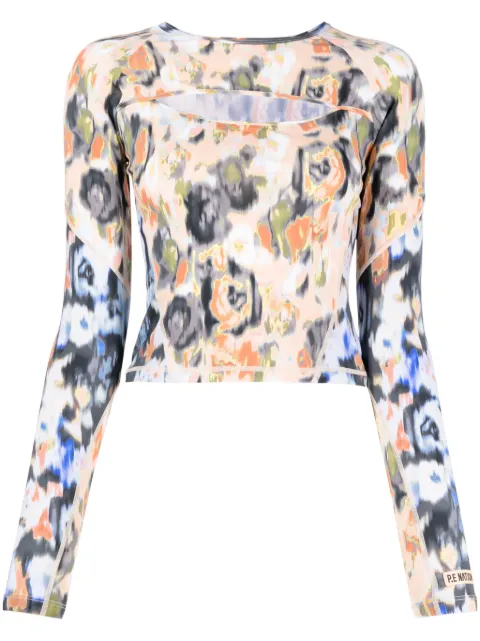 P.E Nation Visualise floral-print top Multicolour 22PE4L246