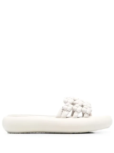 Vic Matie woven leather platform slides Neutrals 1C6800DC08C080