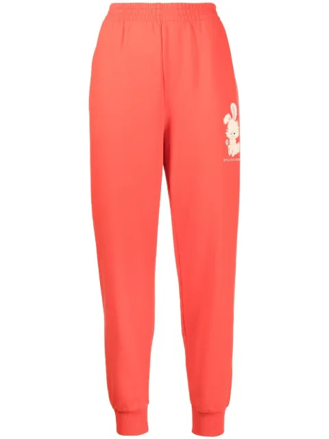 Stella McCartney graphic-print tapered track pants Red 6043893SPX23
