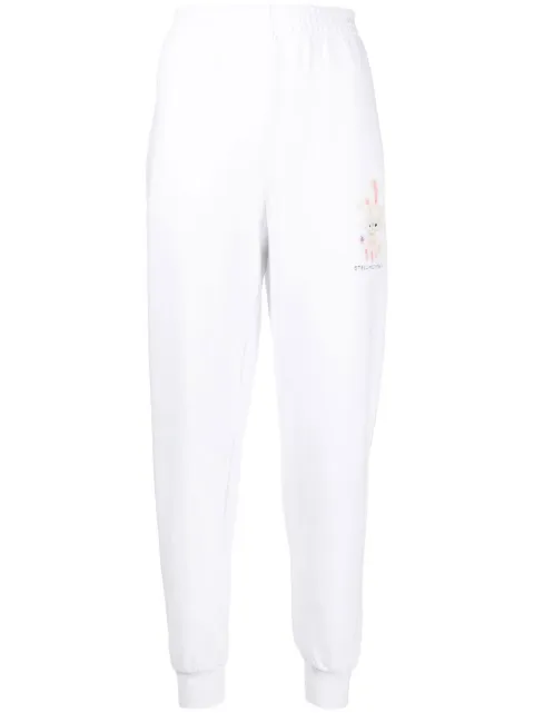 Stella McCartney graphic-print tapered track pants White 6043893SPX23