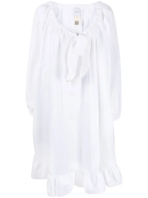 Patou tie-neck peplum dress White DR1080017001W
