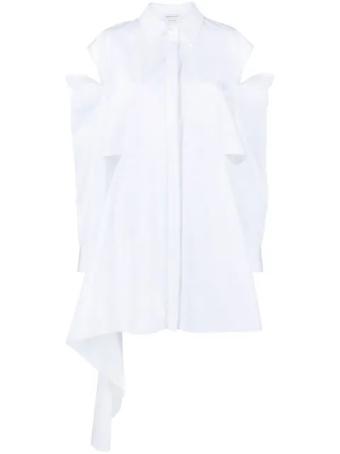 Alexander McQueen cut-out detail shirt dress White 745626