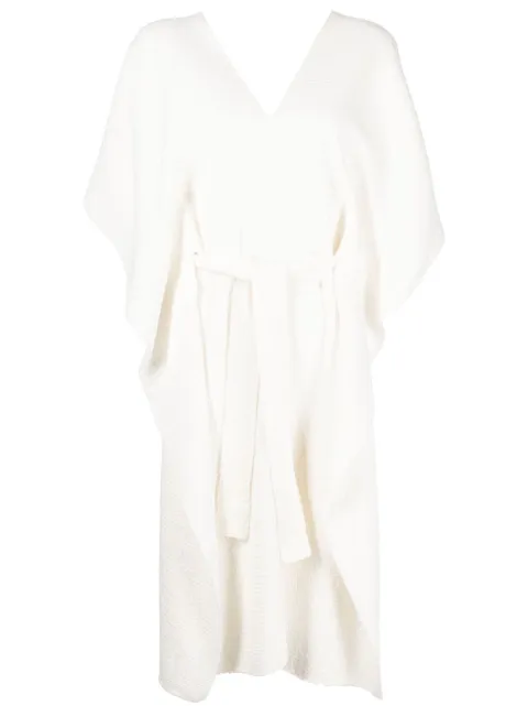 VOZ V-neck cotton dress White VM87IVORY