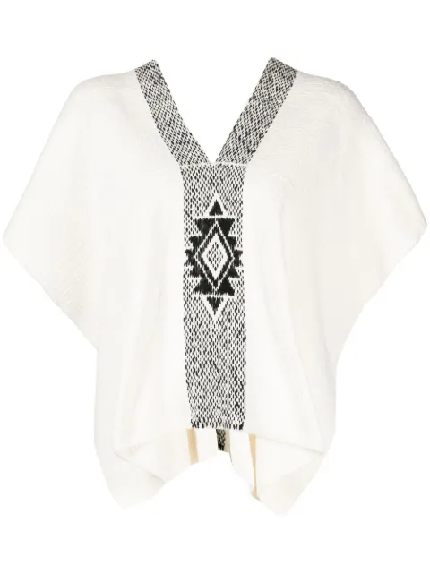 VOZ cotton knit top White VM88COTTONIVORYBLACK