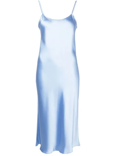 VOZ satin-finish midi dress Blue VD06BICE
