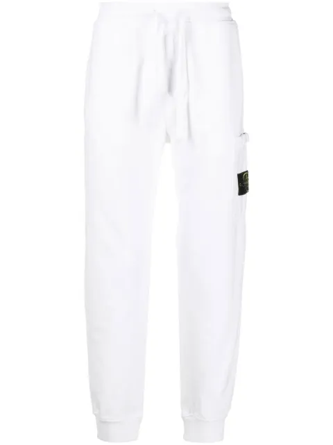 Stone Island Compass-motif track pants White L2S156200021S0051