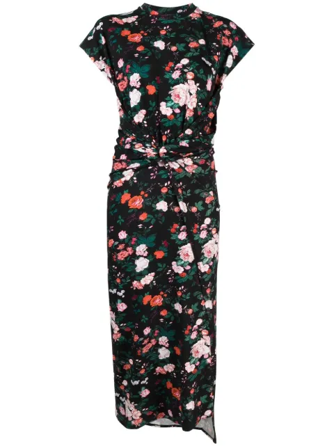 Rabanne floral-print maxi dress Black 23PJRO354VI0322