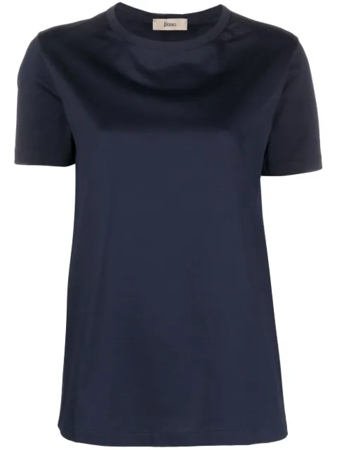 Herno contrasting gathered panel T-shirt Blue JG000176D52006
