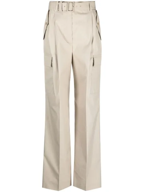 Prada belted wide-leg trousers Neutrals P206HHS23112NS