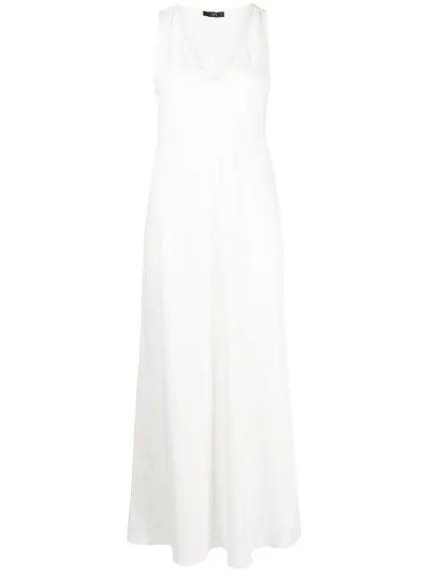 VOZ v-neck maxi dress White VD42IVORY