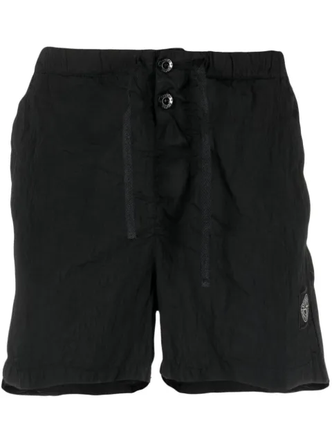 Stone Island Compass-motif swim shorts Black L2S15B100003S0043