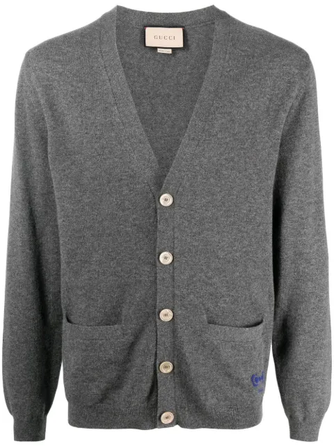 Gucci Horsebit-detail cashmere cardigan Grey 729493XKC0M