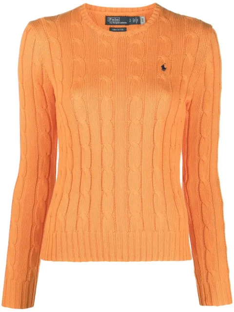 Polo Ralph Lauren Polo Pony cable-knit jumper Orange 211891640008
