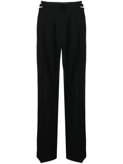 Dion Lee Lingerie cut-out wool trousers Black C2102R23