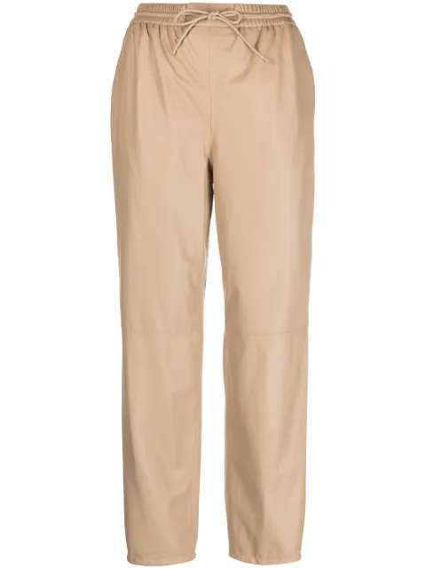 Yves Salomon straight-leg lambskin trousers Neutrals 22WYP206XXAPAR