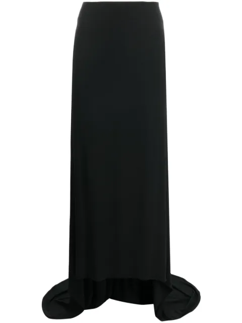 Magda Butrym floor-length asymmetric draped skirt Black RE23SKIRT07
