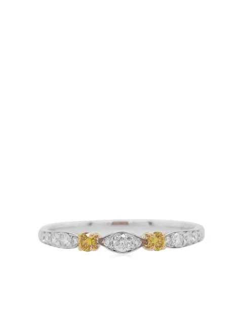 HYT Jewelry 18ky white gold diamond band ring Silver R832HR